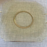Plat de service carré jaune transparent vintage