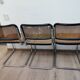 Trio de chaises par marcel breuer modele b 32