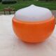 Suspension Vintage Opaline Orange et Blanche
