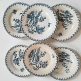 6 Gien plates from the 19th century