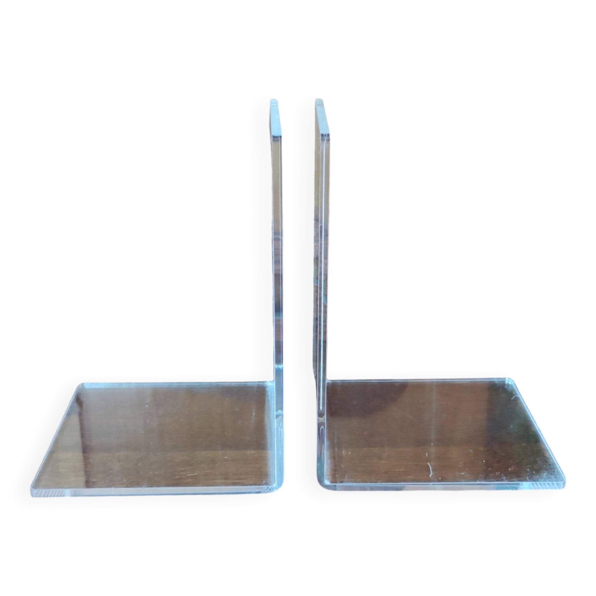 Plexiglas designer bookends