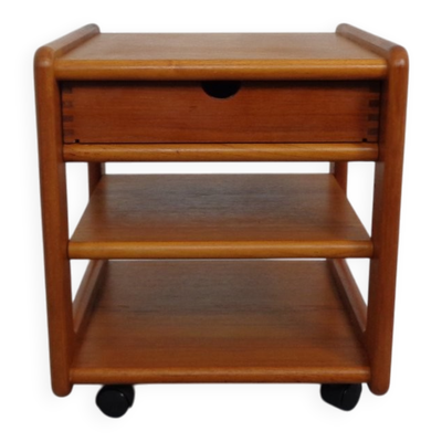 Small Rollable Teak Chest of Drawers from Dyrlund, Denmark, 1970s