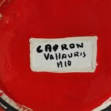 Red pot-pot vase by Roger Capron circa 1960