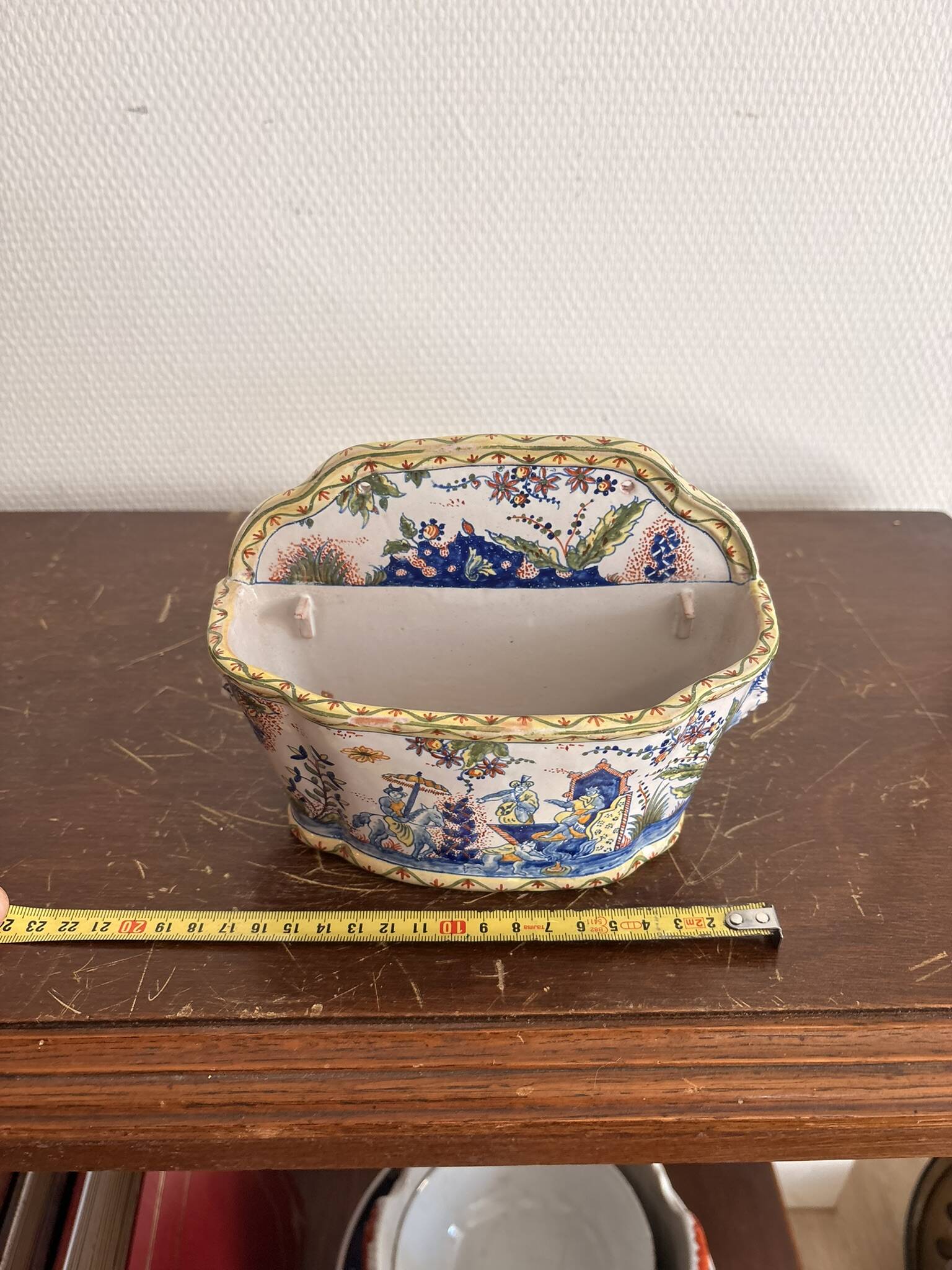 Antique Jardinière Earthenware 19th Century Sèvres Moustiers Macarons Style