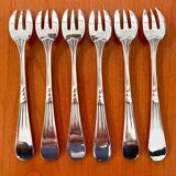 Christofle hemerocallis art nouveau, 6 oyster forks