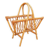 Vintage 1950s rattan magazine holder