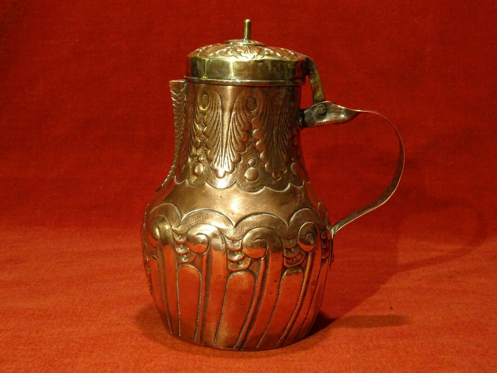 Old hull copper and brass repelled rock decoration XVIII XIX th