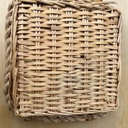 Panier osier toile de jute rectangulaire