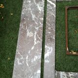 Grey marble fireplace