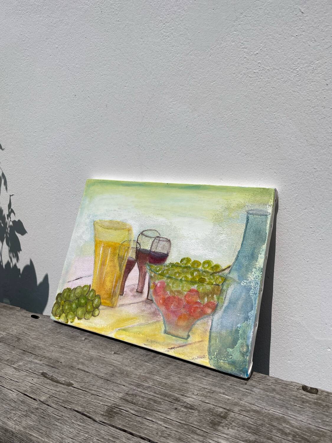 Still life painting on canvas