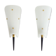 Pair of brass and plexiglass rockabilly rockabilly wall light