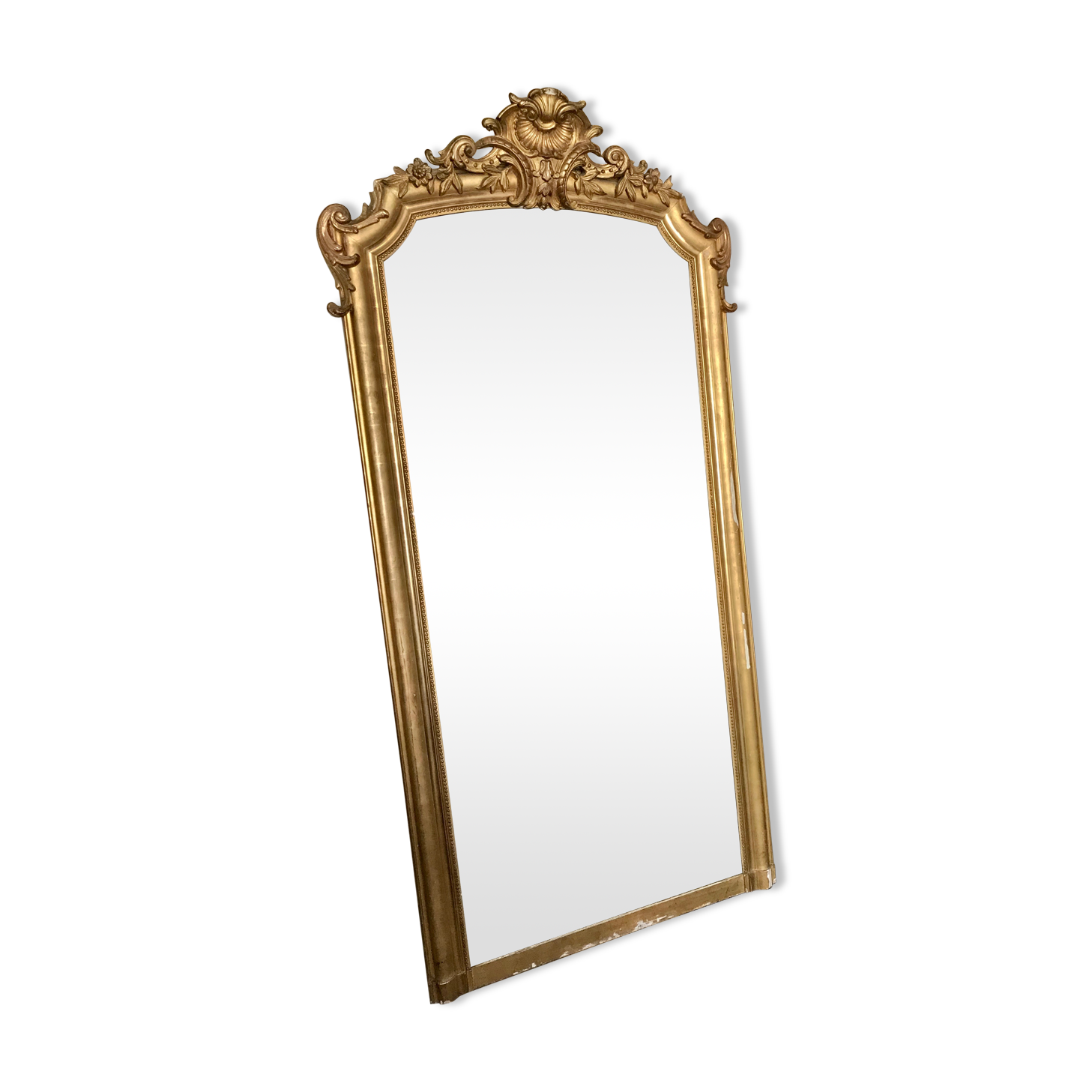 Large golden antique mirror 95x190cm