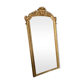 Large golden antique mirror 95x190cm