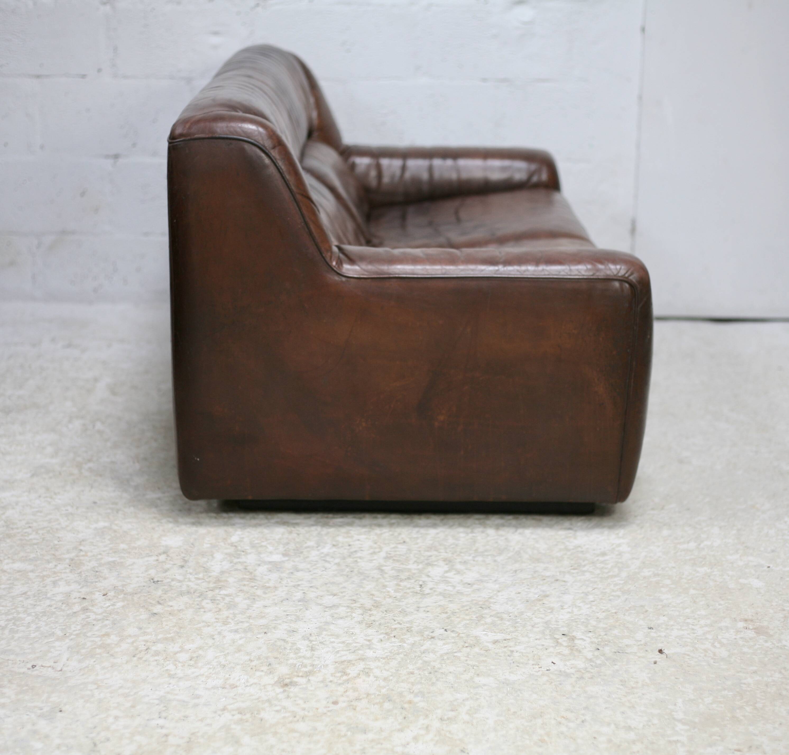 De Sede DS 43 sofa. 2 seats, leather, Switzerland, circa 1970