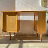 Vintage Scandinavian Formica Desk with 3 Drawers from the 70s