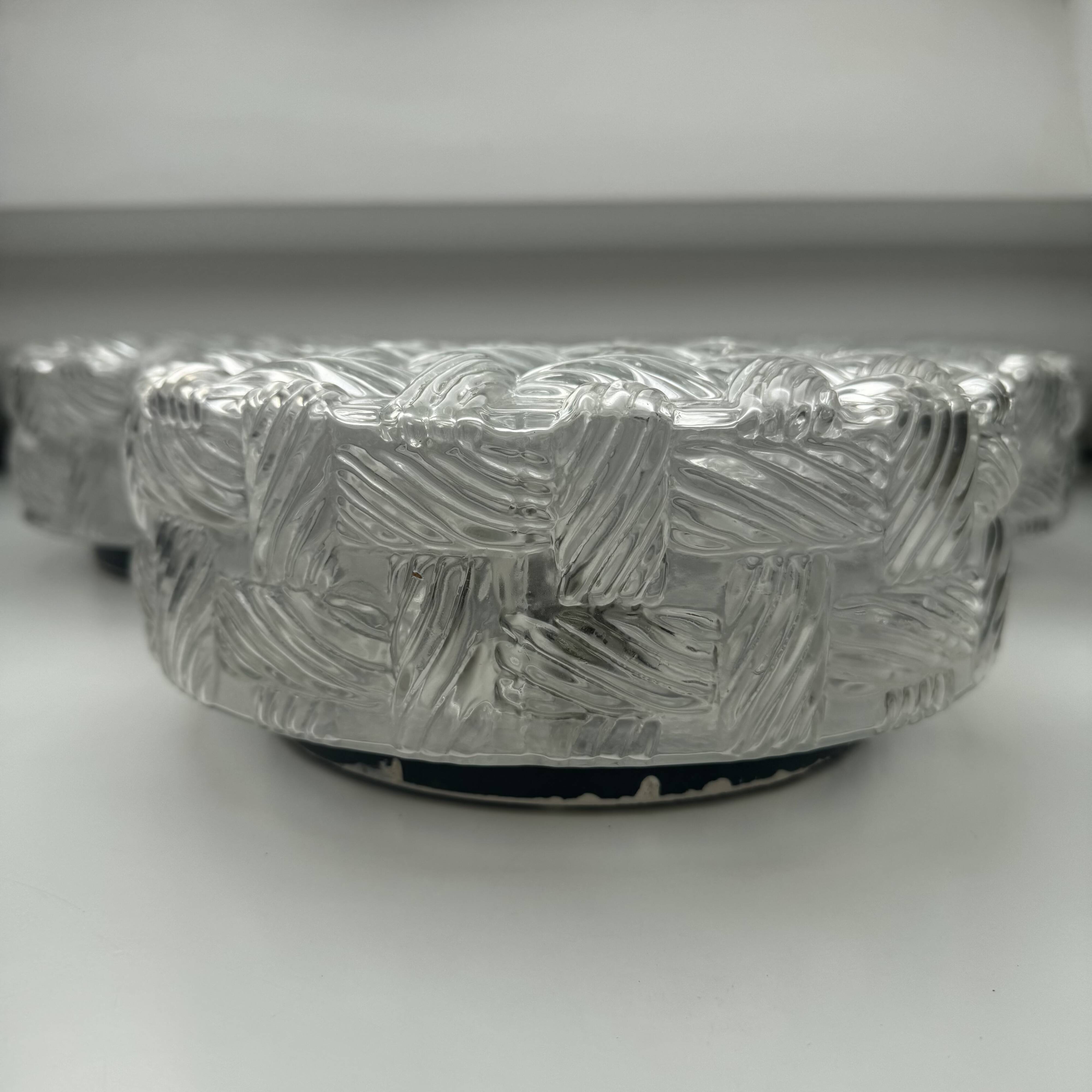 Ceiling Lamp Light Vintage 1970s Basket Weave