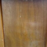 Marble and wood bedside table