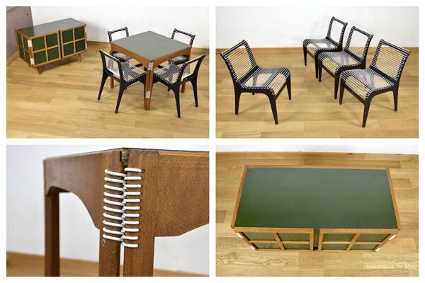 Ensemble de Georges Tigien buffet, table et chaises