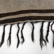 Dirty Gray & Black Hemp Kilim Rug, 161x235Cm