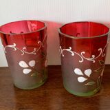 Duo of enameled glasses