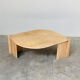 Sculptural Italian travertine coffee table, 1980s