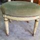 Pair of Louis XVI style chairs from the 18th century with lyre back.