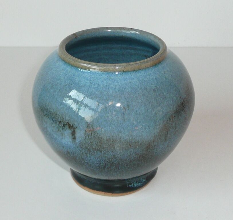 Vase enamelled stoneware signed THIERRY PERRAUD