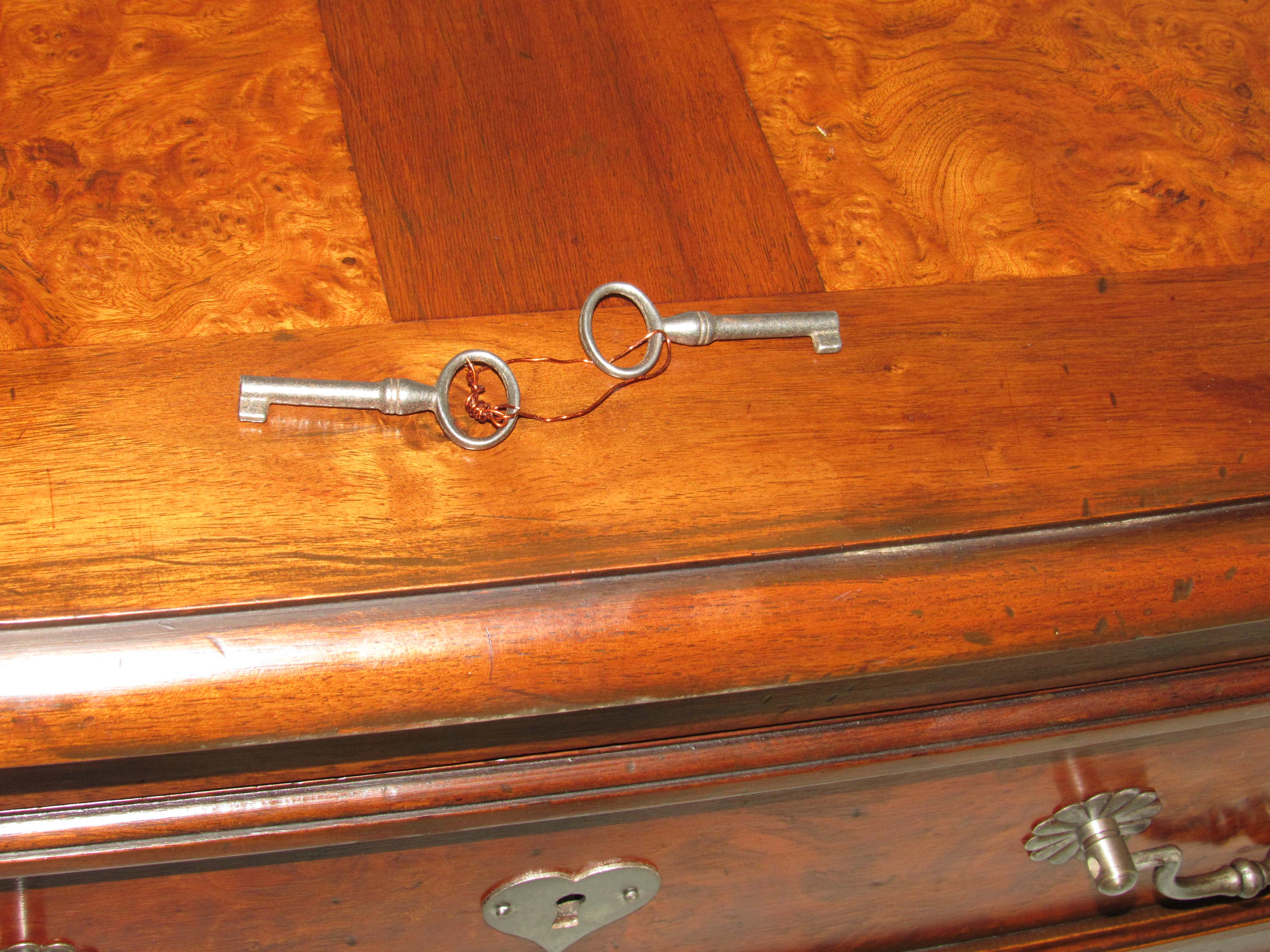 Dutch chest of drawers two mahogany drawers and walnut bramble