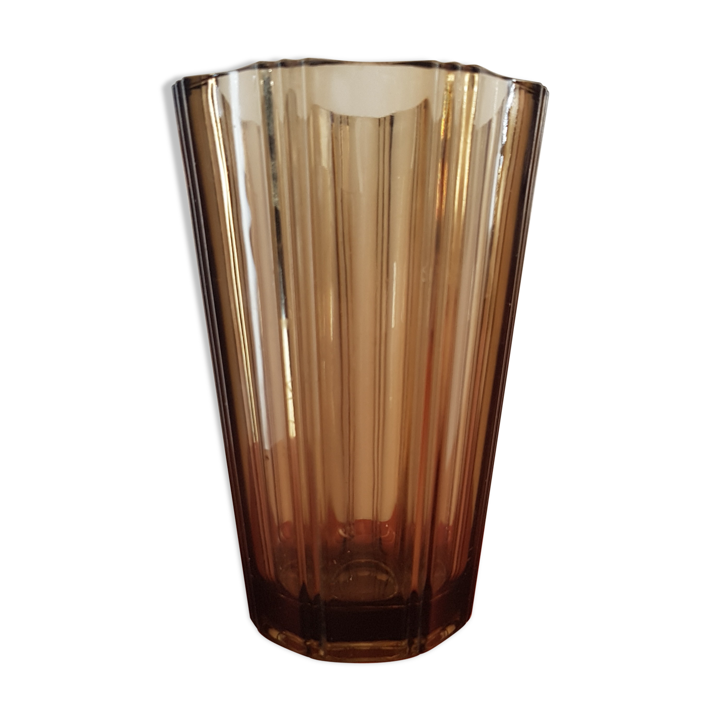 vintage vase in smoked glass