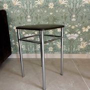 Tabouret vintage simili cuir marron