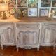 Antique grand buffet in solid oak – Louis XV style – Bleached wood –