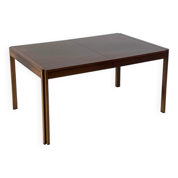 Table à manger vintage 4D en bois par Angelo Mangiarotti pour Molteni