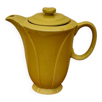Vintage yellow ceramic teapot
