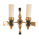 Interesting wall lamp with arrow decoration, modernist, 1950 solid brass