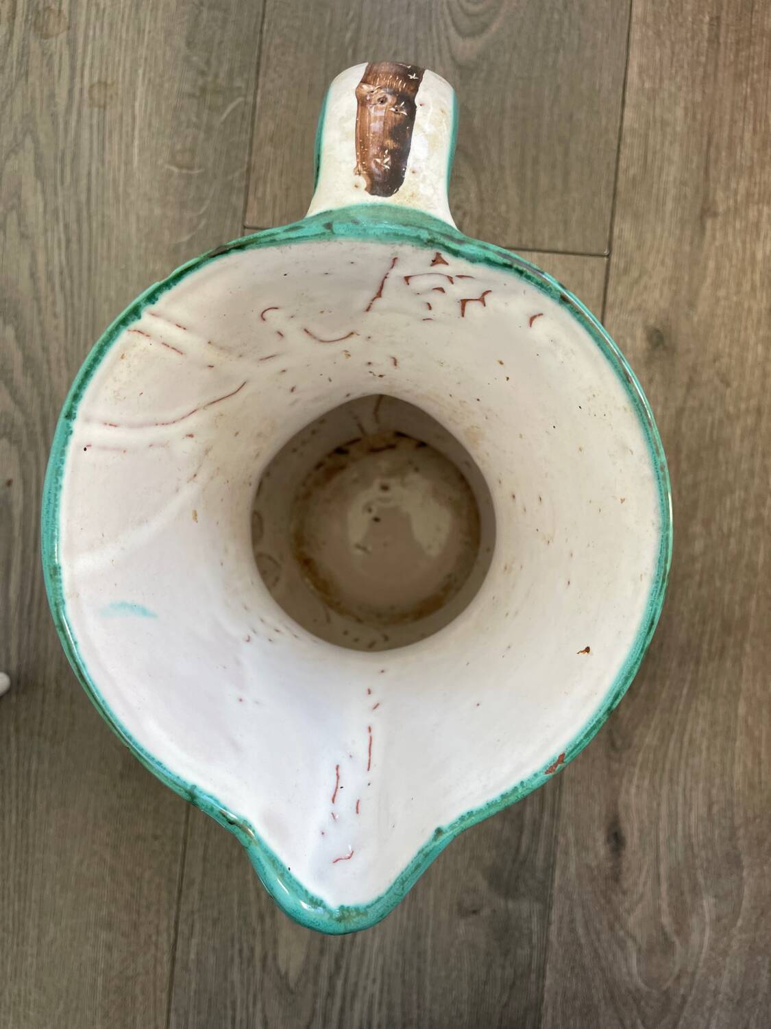 Ceramic pitcher signed Robert Picault – Scarified decoration – Vintage