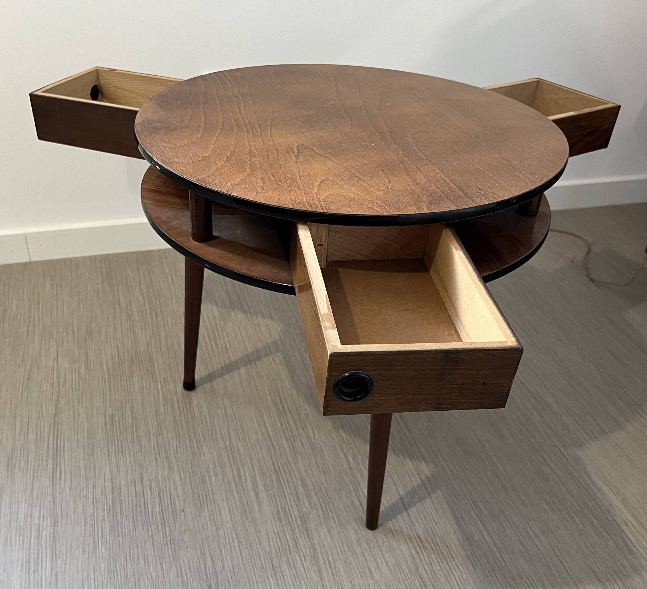 Vintage coffee table with drawers