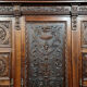 Renaissance style wardrobe in solid walnut circa 1850-1880