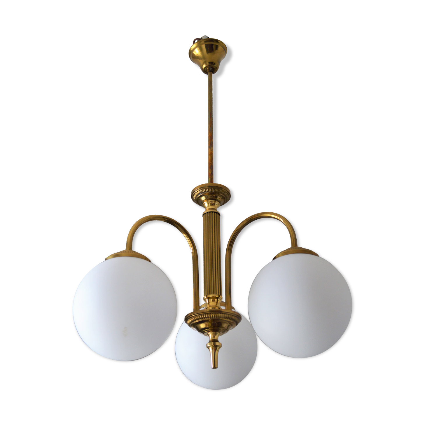 Vintage chandelier of the 60s in brass