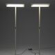 Pair of white Sames floor lamps, Italy, 1980s