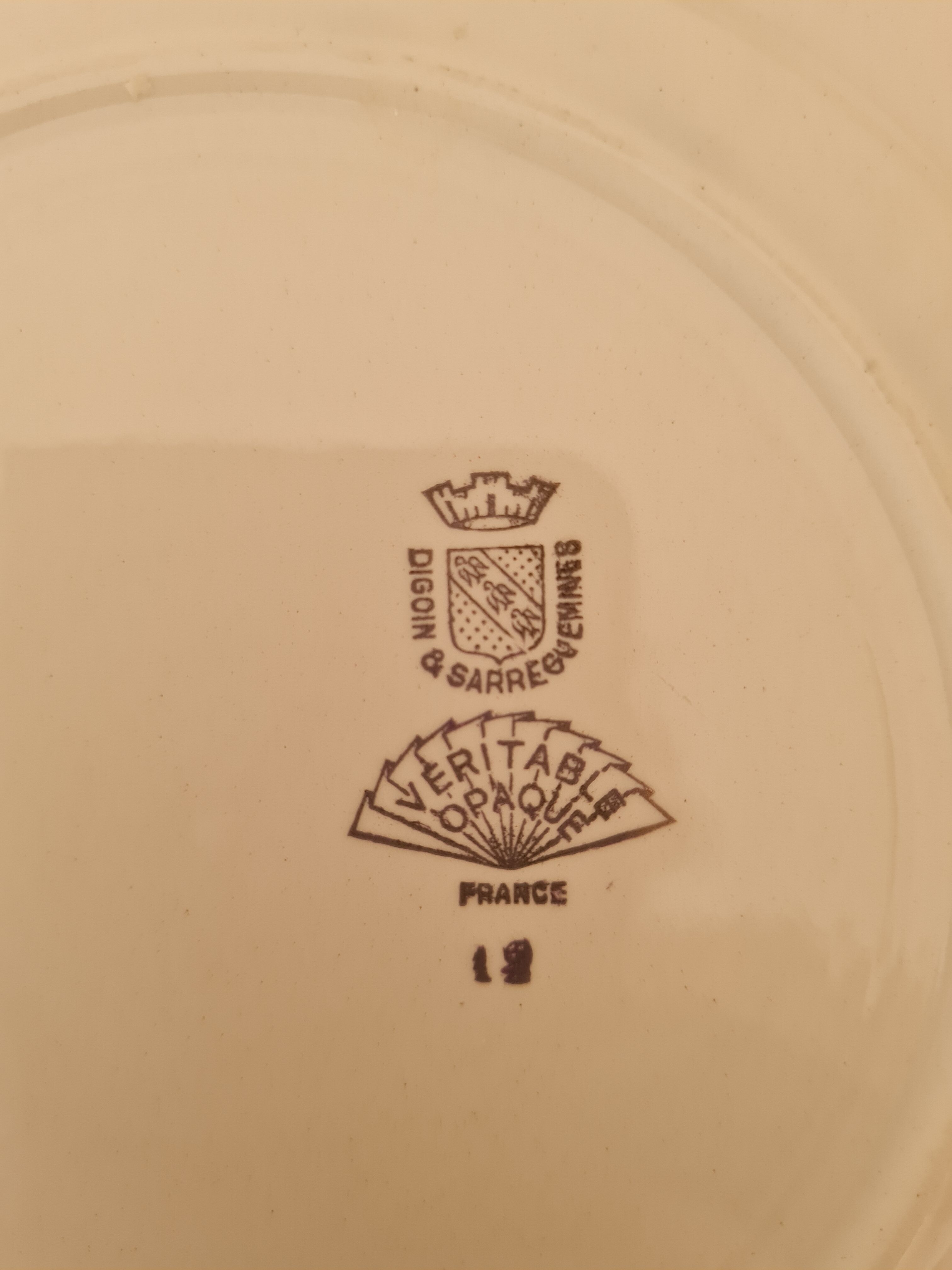 Dessert plates nursery rhymes of digoin and sarreguemine