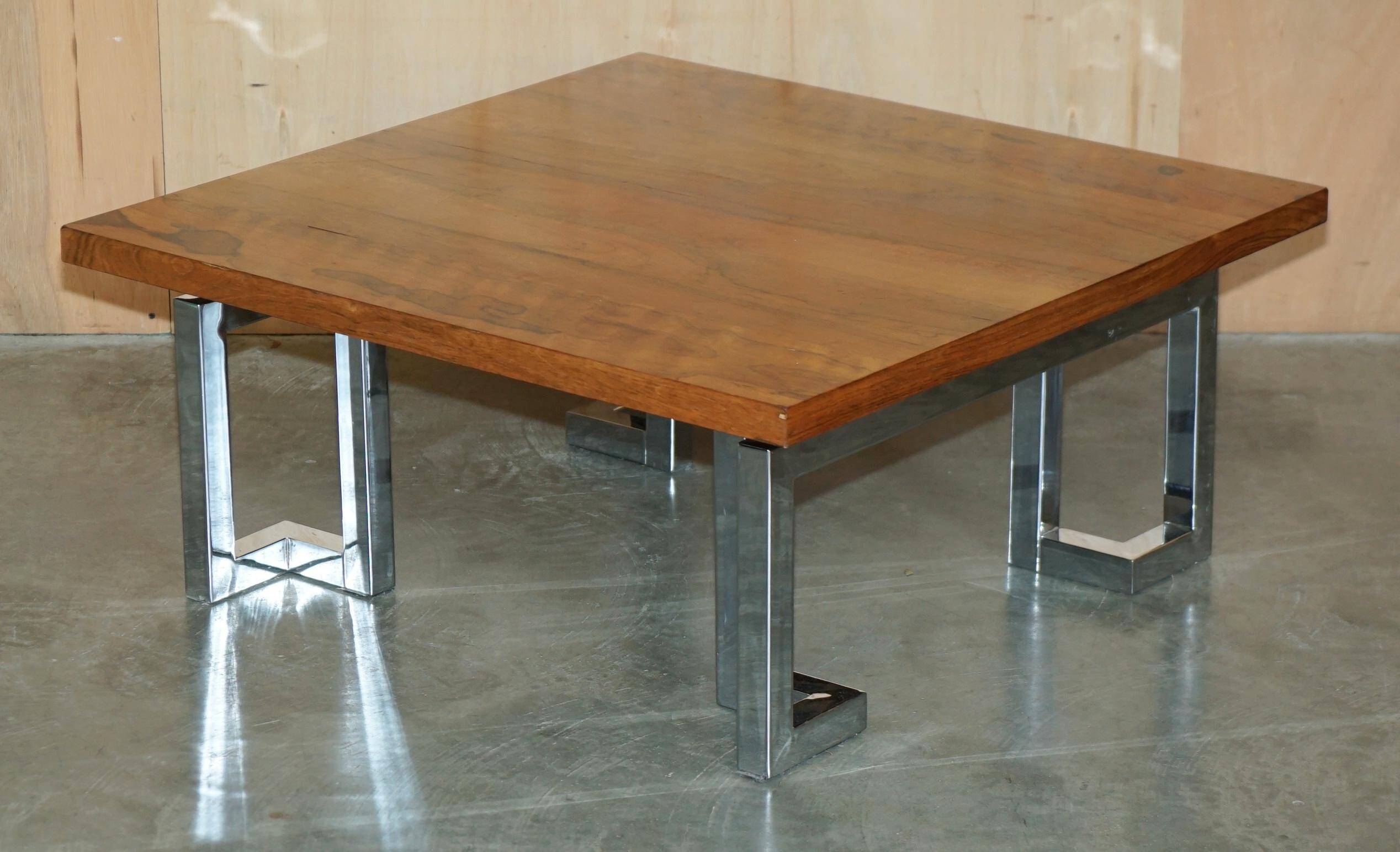 Restored suite Tim Bates for Pieff Mandarin leather chrome hardwood.