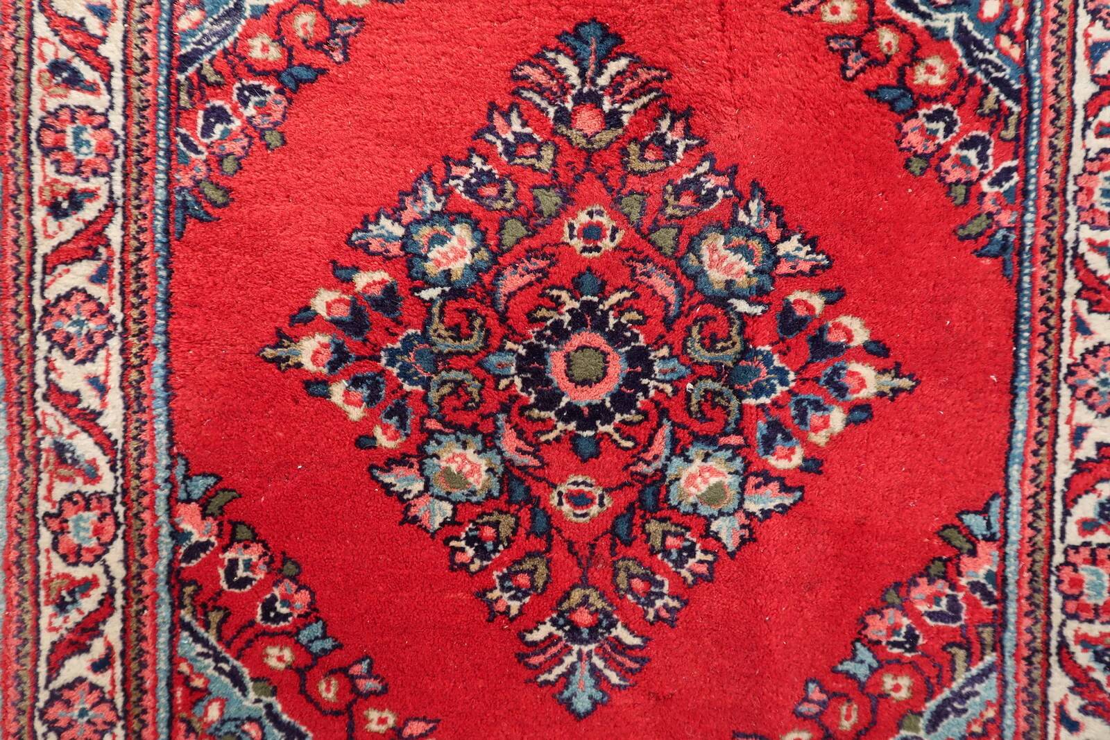 Rare square vintage 1970s Persian Hamadan rug 83cm x 89cm - 1C1250