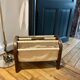 Vintage 70s wooden magazine rack