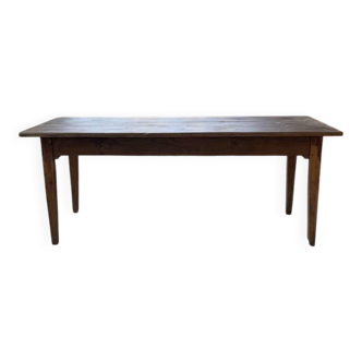 Table de ferme chêne 1950 pieds fuseaux
