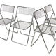 Set of four chrome folding chairs by Niels Gammelgaard for Ikea 1970