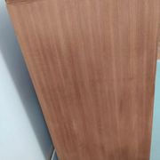 Meuble d'entrée d'appoint console art déco en bois couleur teck et doré