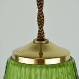 Lampe vintage Art Nouveau texturée verte