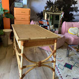 Rattan desk and canning