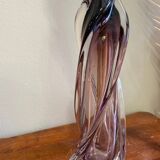 Vase en verre torsadé