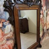 Very important carved wooden mirror, dating from the 19th century, Napoleonic III period.